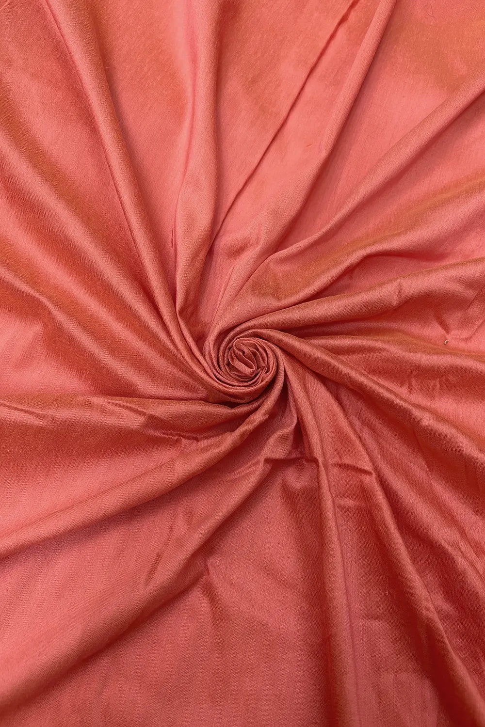 Peach Plain Cotton Silk Banarasi Fabric