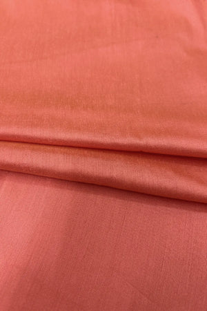 Peach Plain Cotton Silk Banarasi Fabric
