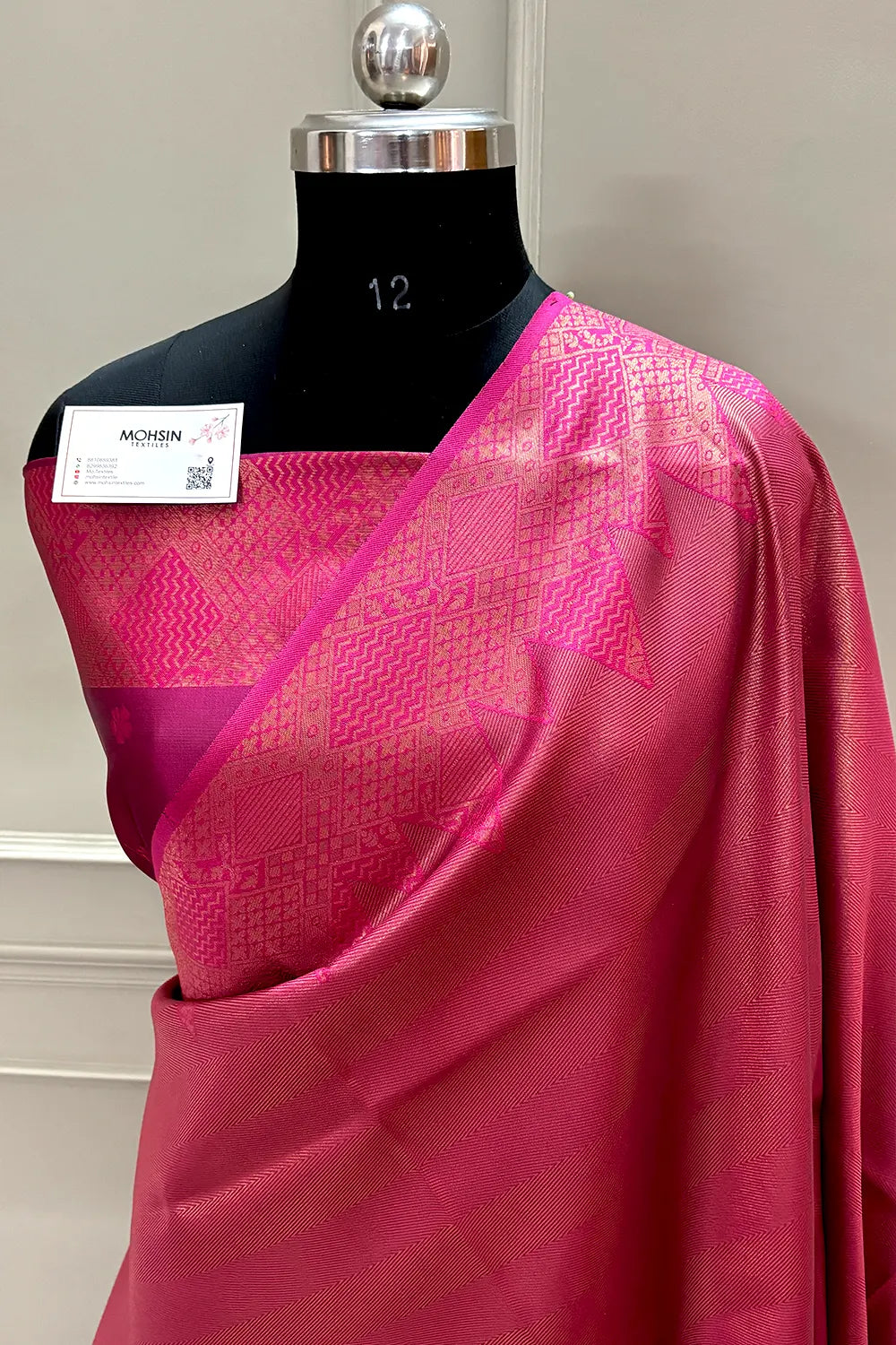 Pink Banarasi Silk Saree