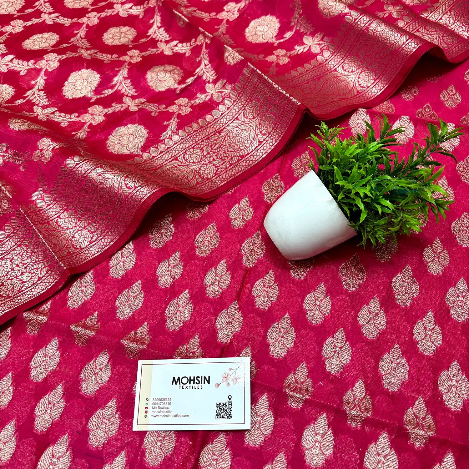 Pink Dracula Buta Banarasi Silk Suit