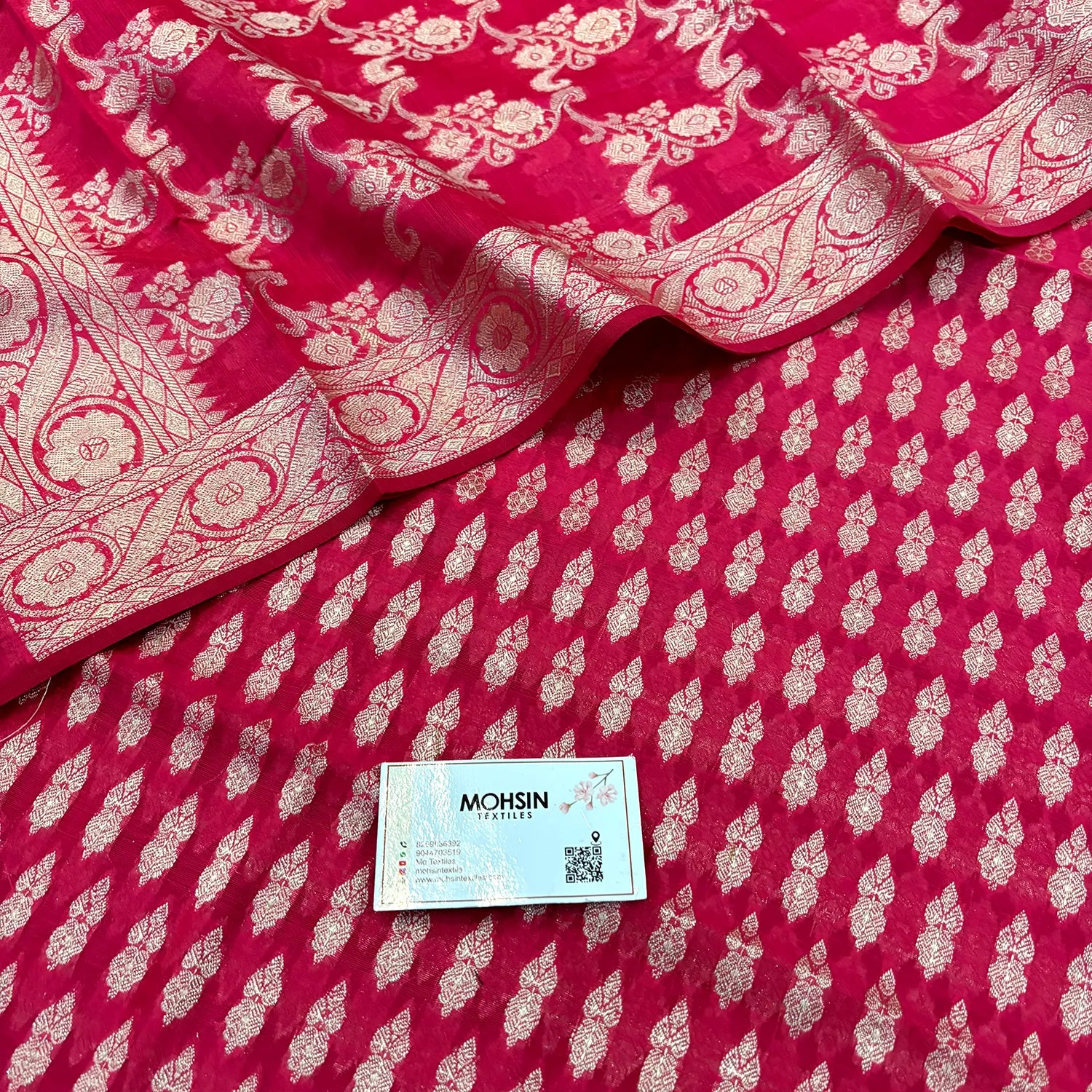 Pink Dracula Buti Banarasi Silk Suit