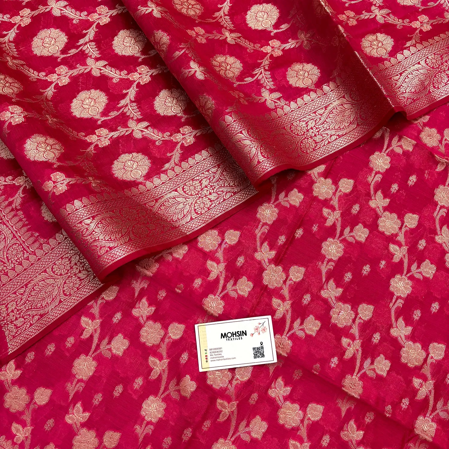 Pink Dracula Jaal Banarasi Silk Suit