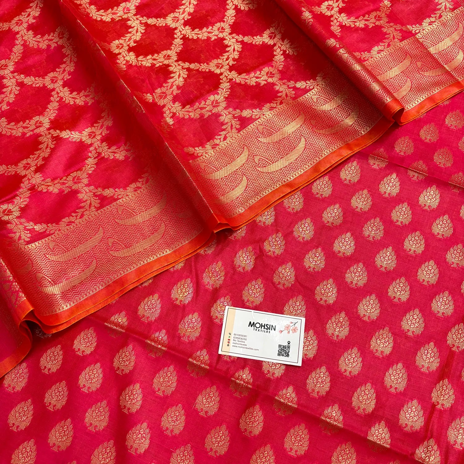 Pink Ghat Buti Banarasi Silk Suit