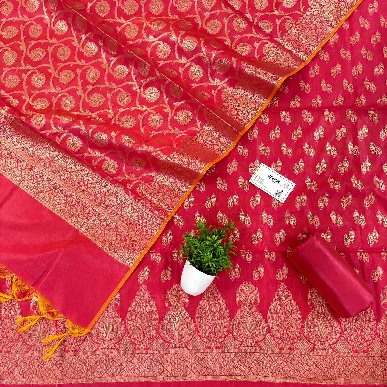 Pink Kalgha Lau Banarasi Silk Suit