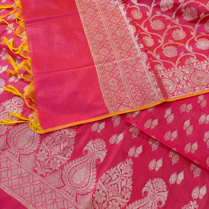 Pink Kalgha Lau Banarasi Silk Suit