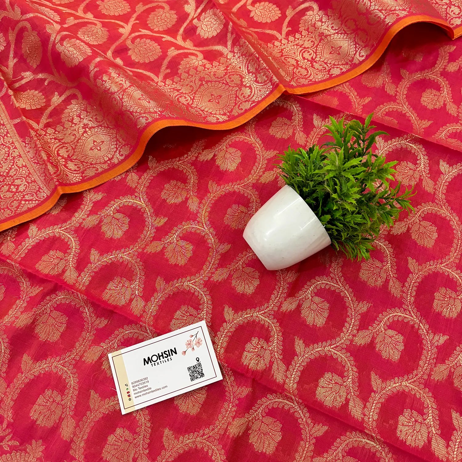 Pink Persian Jaal Banarasi Silk Suit