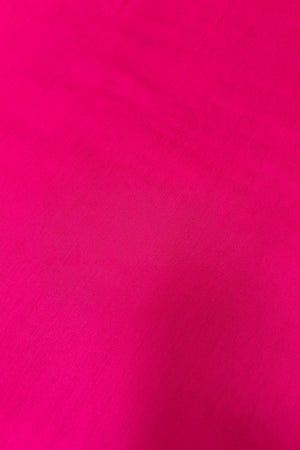 Pink Plain Cotton Silk Banarasi Fabric
