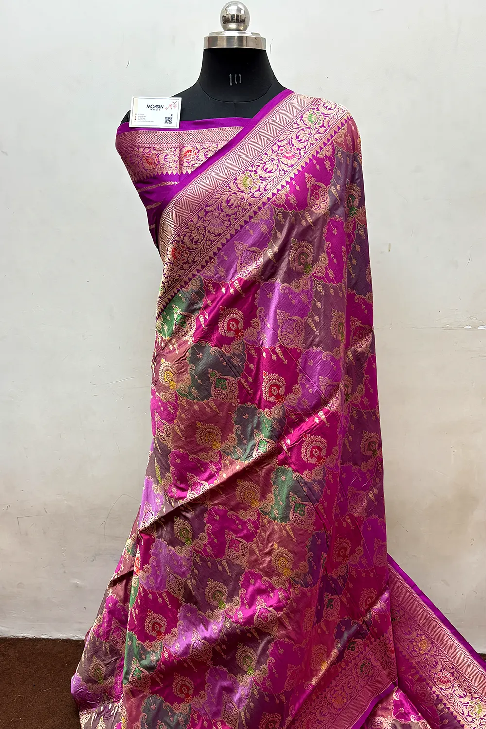 Pink Rangkaat Handloom Pure Katan Silk Banarasi Saree