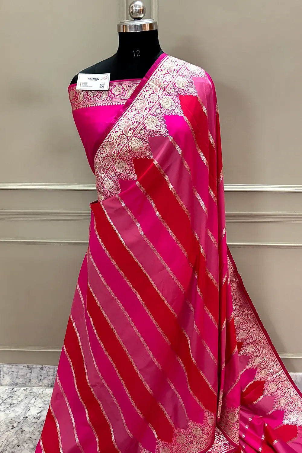Pink Rangkaat Katan Silk Banarasi Saree