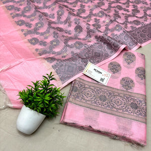 Pink Resham Banarasi Silk Suit