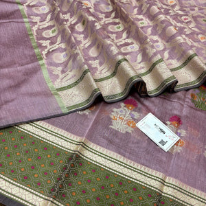 Pink Resham Banarasi Silk Suit