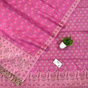 Pink Surahi Tree Cotton Silk Banarasi Suit