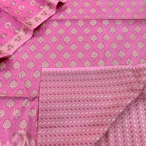 Pink Surahi Tree Cotton Silk Banarasi Suit