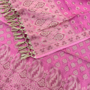 Pink Surahi Tree Cotton Silk Banarasi Suit