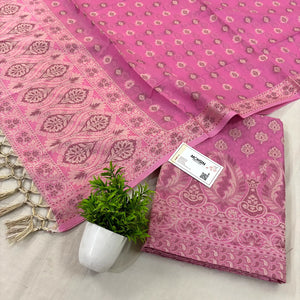 Pink Surahi Tree Cotton Silk Banarasi Suit