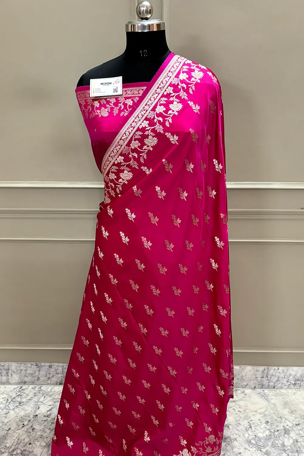 Pink Tejo Katan Silk Banarasi Saree