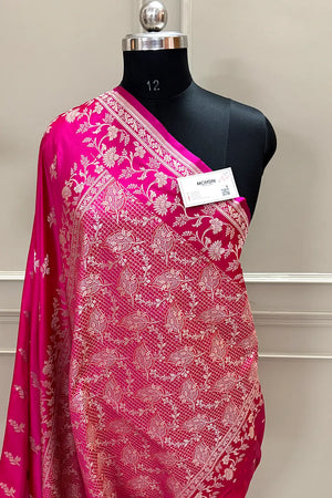 Pink Tejo Katan Silk Banarasi Saree