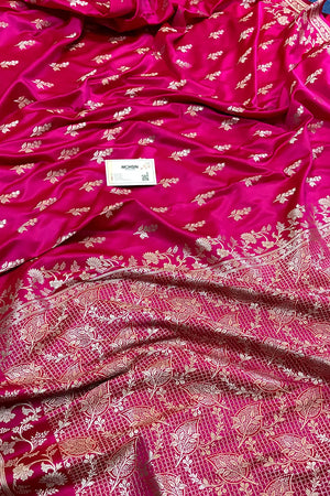 Pink Tejo Katan Silk Banarasi Saree