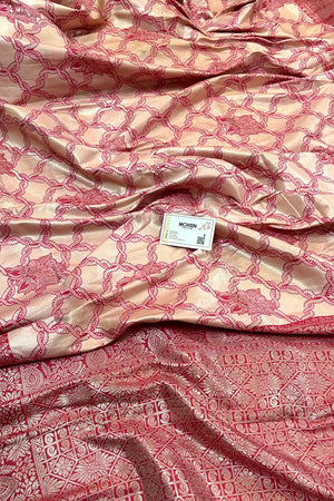 Pink Zari Banarasi Silk Saree