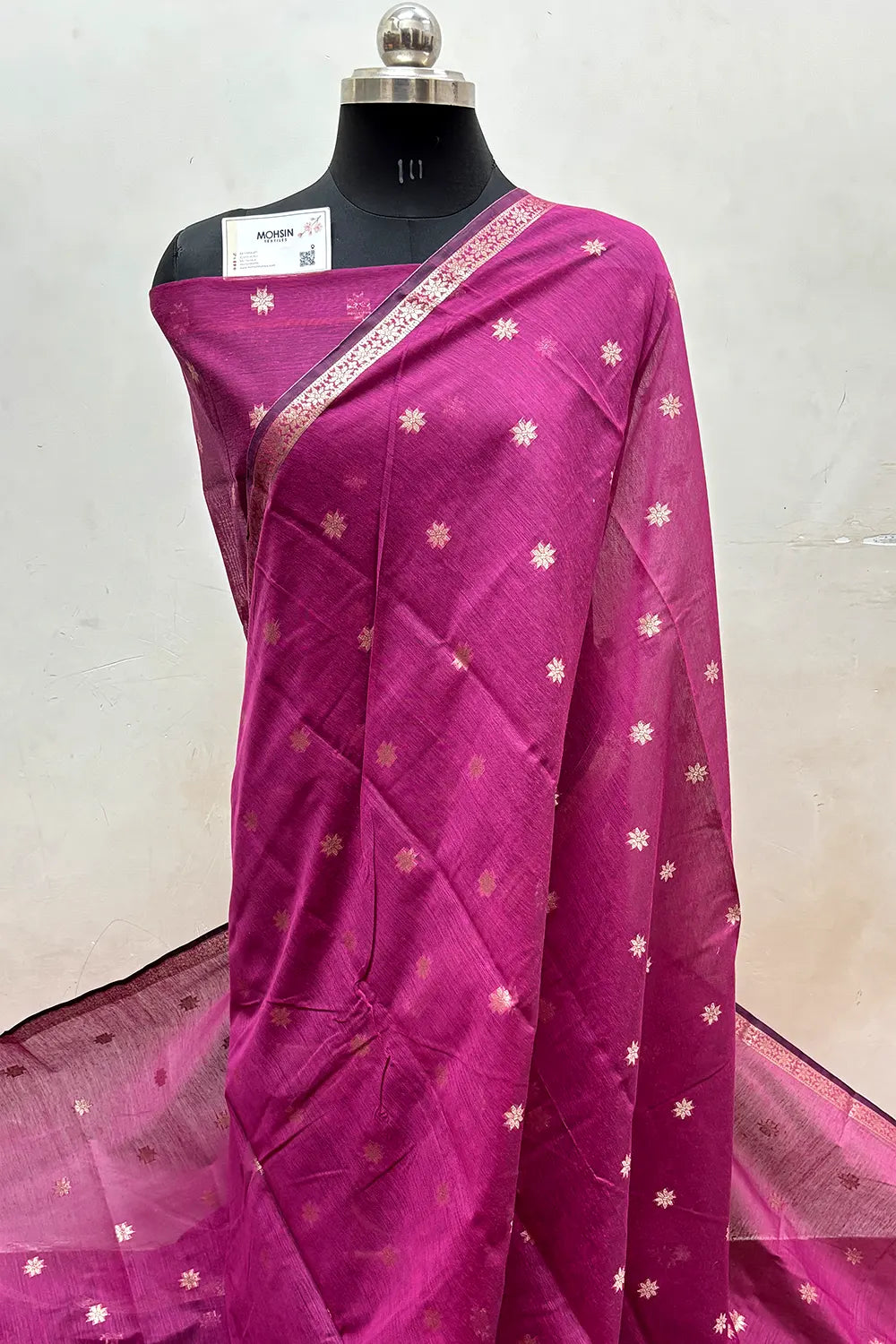 Pink Zari Banarasi Silk Saree