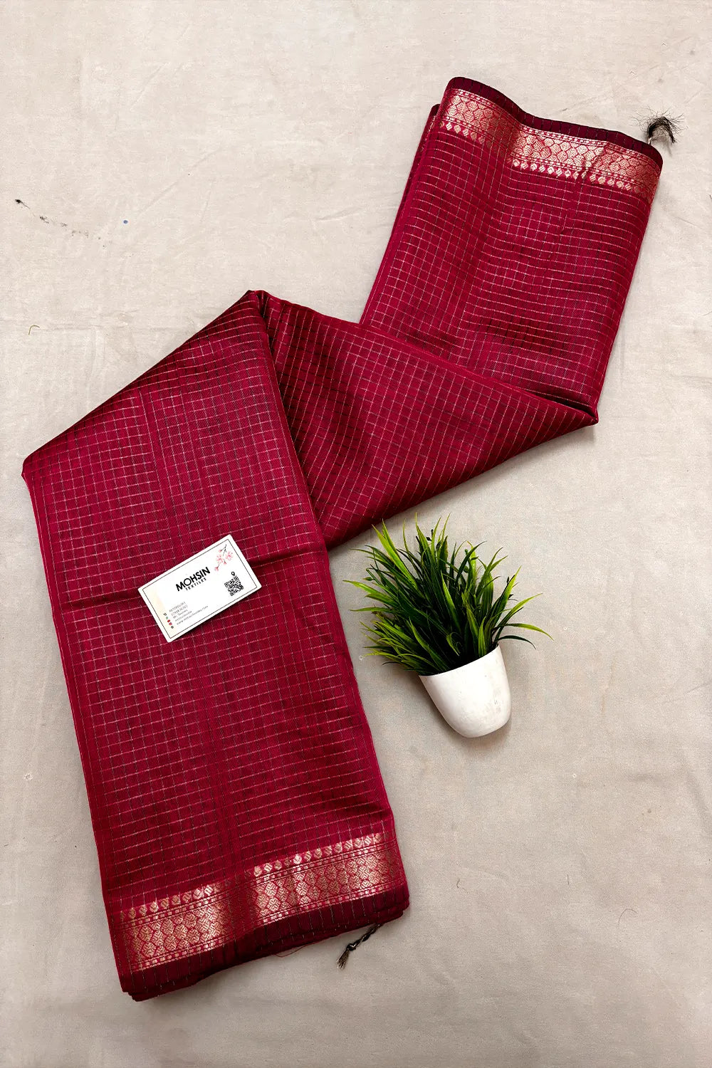 Pink Zari Chanderi Silk Banarasi Saree