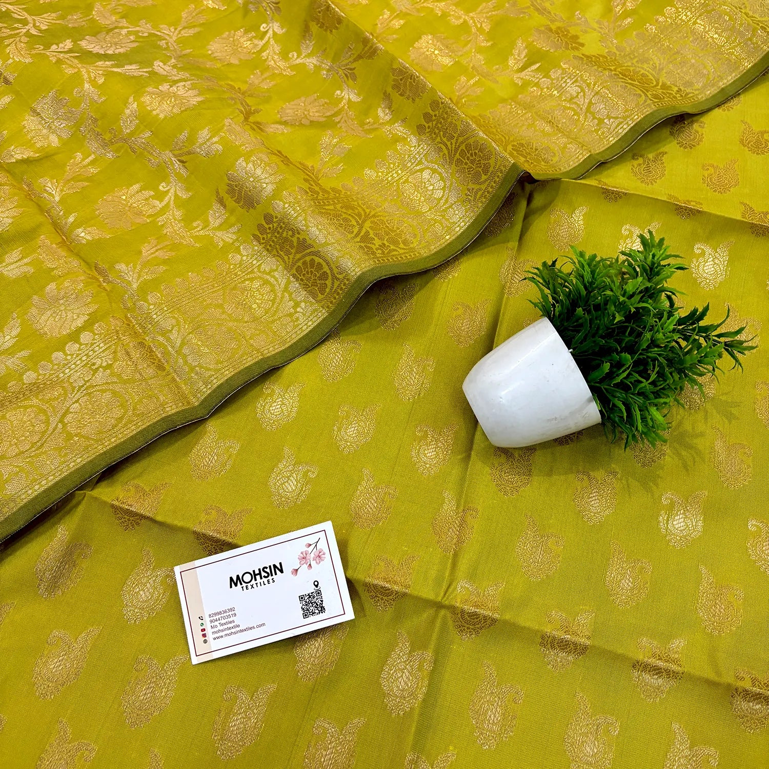 Pista Chirag Buti Satin Silk Banarasi Suit