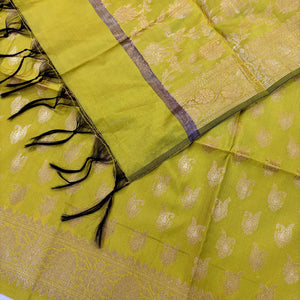 Pista Chirag Buti Satin Silk Banarasi Suit