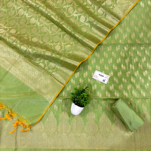 Pista Kalgha Lau Banarasi Silk Suit