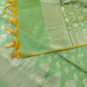Pista Kalgha Lau Banarasi Silk Suit