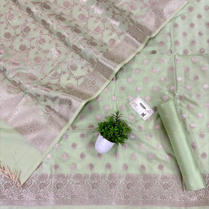 Pista Kiyari Satin Silk Banarasi Suit