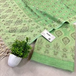 Pista Mogambo Jaal Cotton Silk Banarasi Suit
