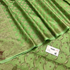 Pista Namo Ghat Cotton Silk Banarasi Suit
