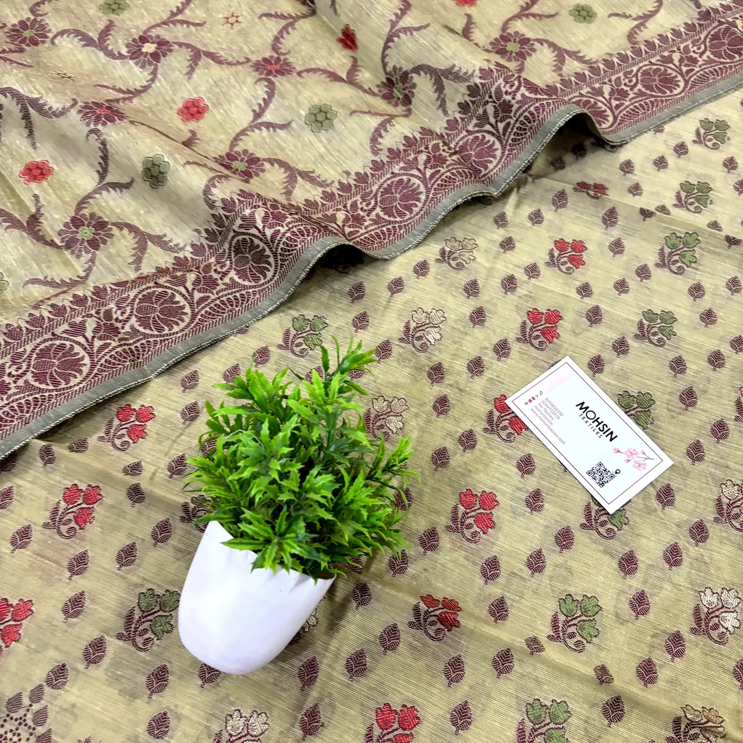 Pista Resham Banarasi Silk Suit