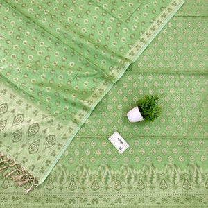 Pista Surahi Tree Cotton Silk Banarasi Suit