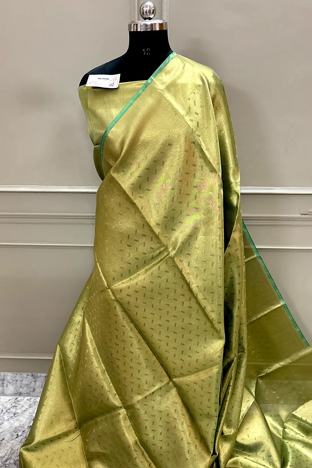 Pista Tissue Silk Banarasi Saree