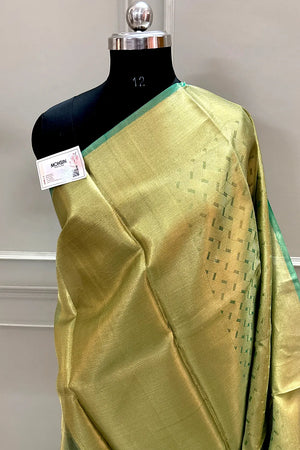 Pista Tissue Silk Banarasi Saree