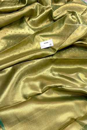 Pista Tissue Silk Banarasi Saree