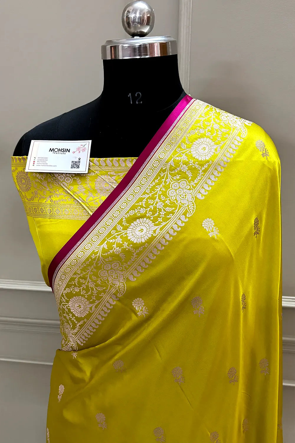 Pista Zari Katan Silk Banarasi Saree