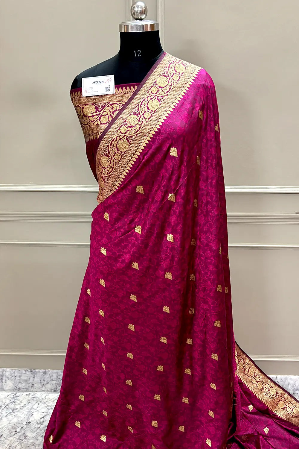 Purple Resham Banarasi Silk Saree