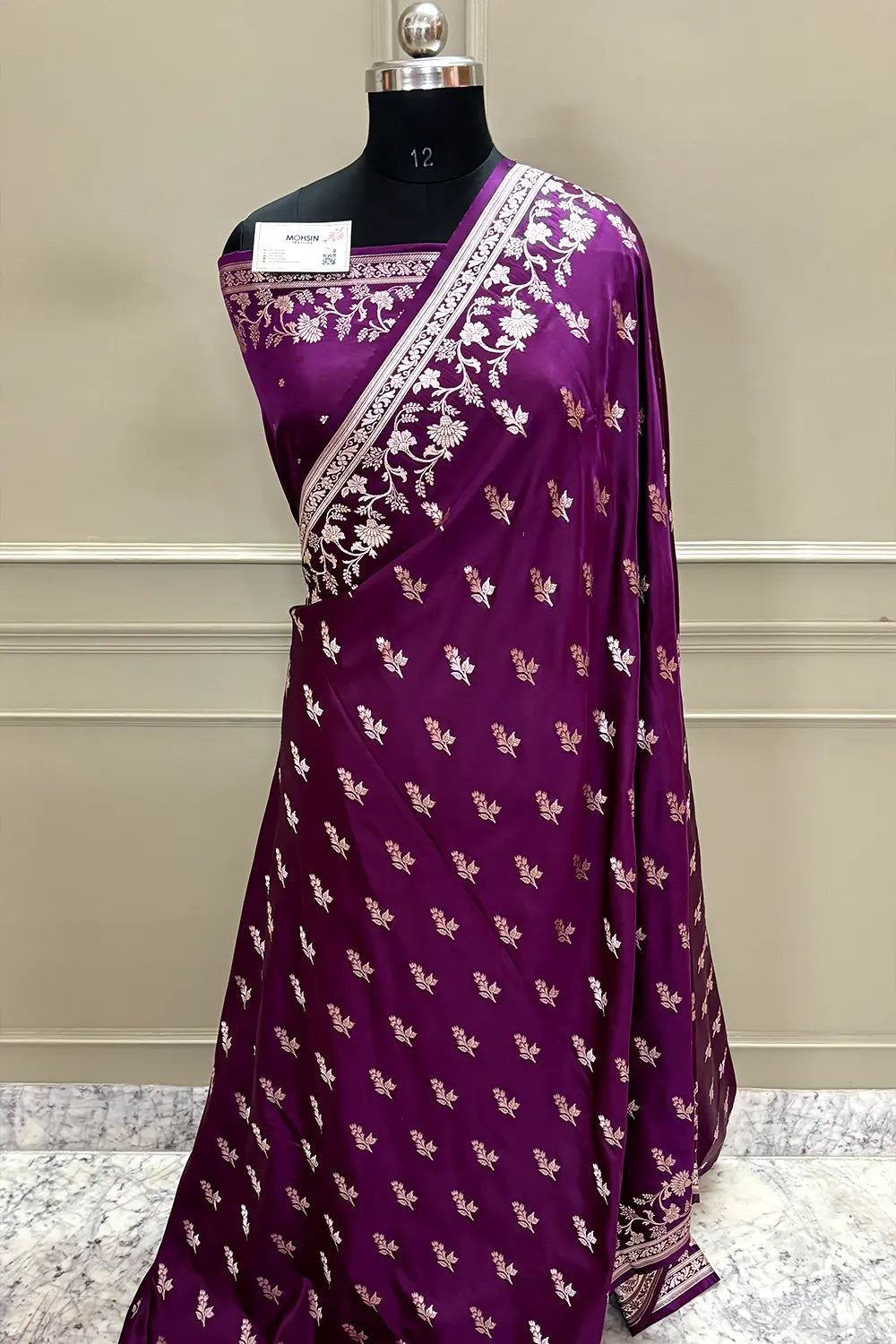 Purple Tejo Katan Silk Banarasi Saree