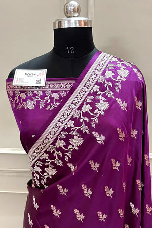 Purple Tejo Katan Silk Banarasi Saree