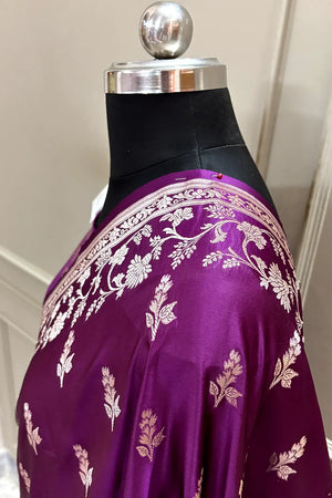 Purple Tejo Katan Silk Banarasi Saree