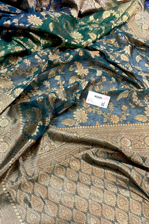 Rainbow Resham Zari Cotton Silk Banarasi Saree