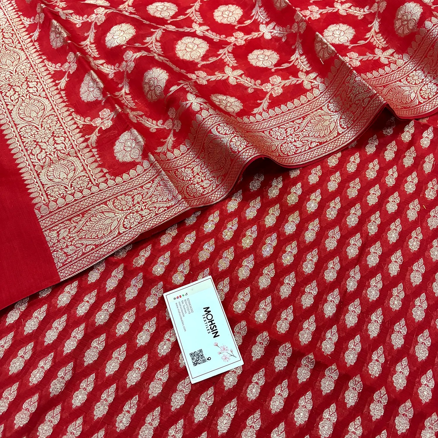 Red Dracula Buti Banarasi Silk Suit