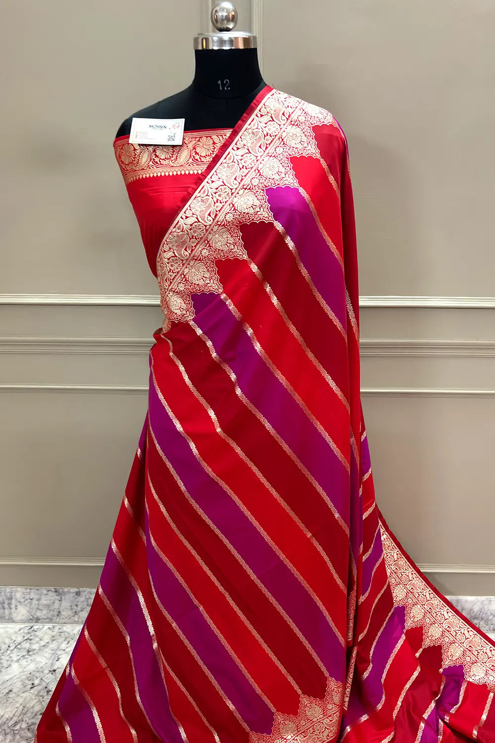 Red Rangkaat Katan Silk Banarasi Saree