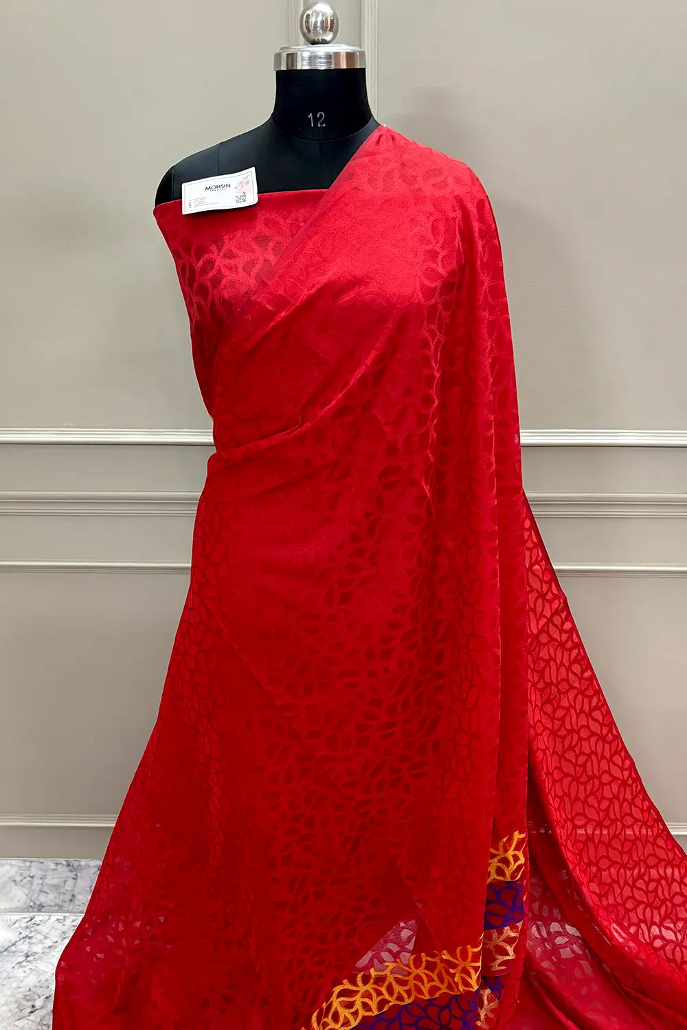 Red Resham Silk Banarasi Saree