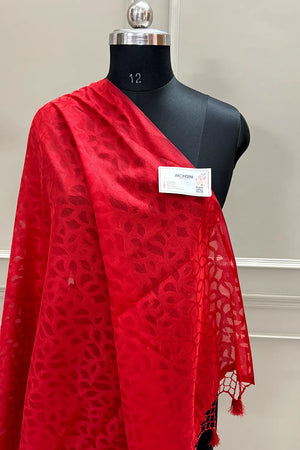 Red Resham Silk Banarasi Saree