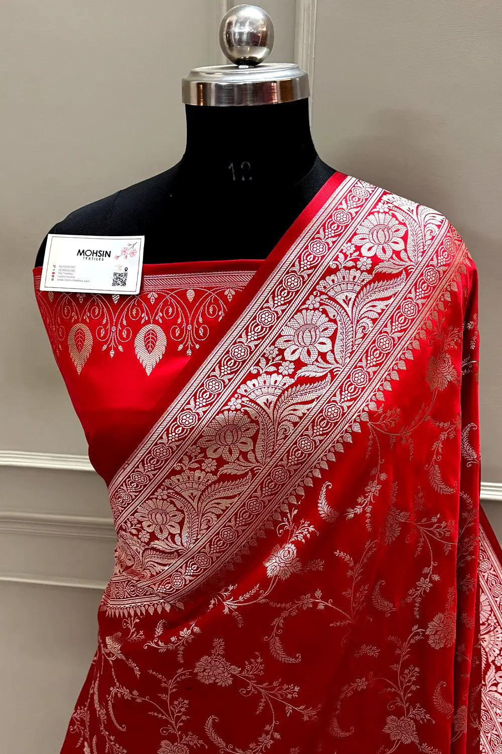 Purple Suhani Jaal Katan Mashru Silk Banarasi Saree