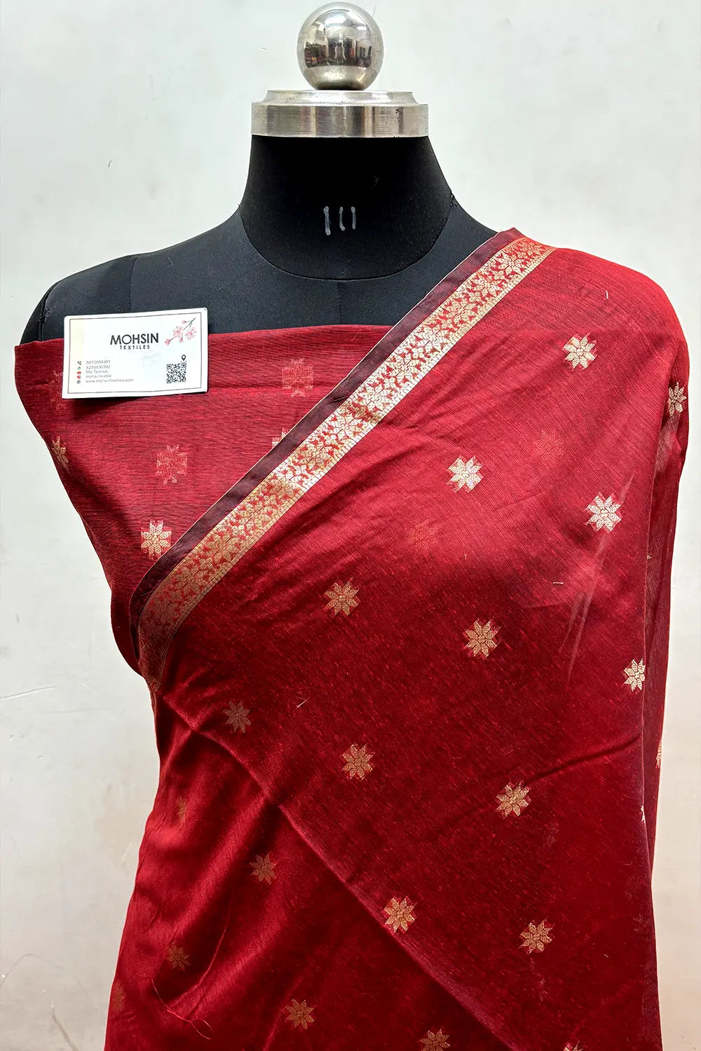 Red Zari Banarasi Silk Saree