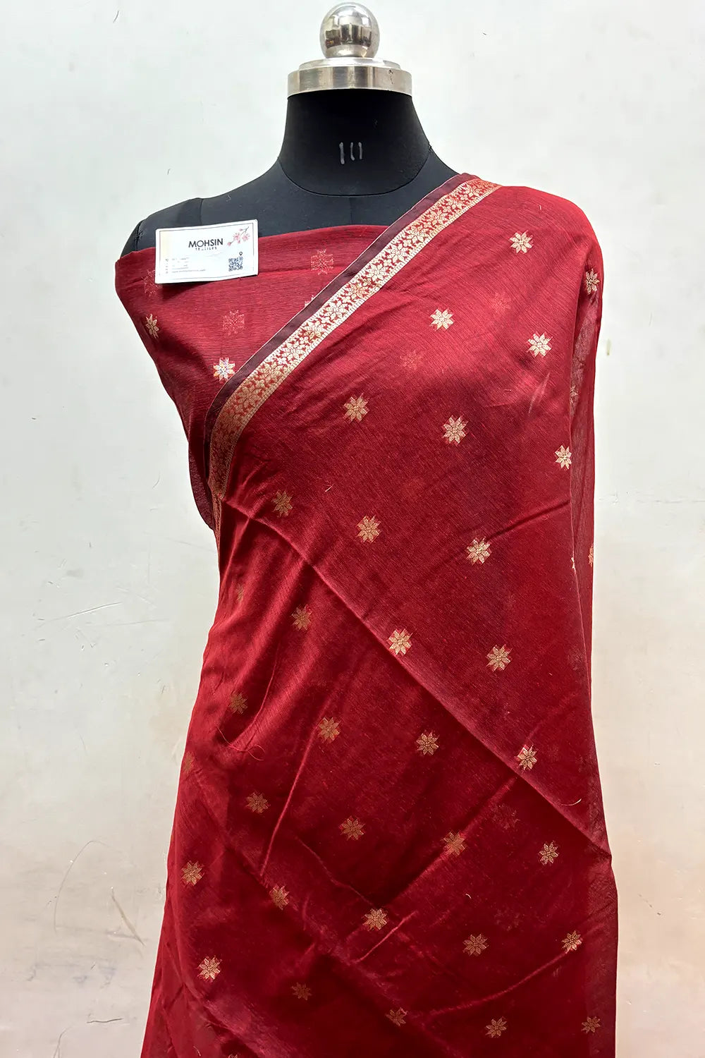 Red Zari Banarasi Silk Saree